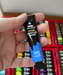 Arteza Acrylic Paint Set, 100 Colors, 0.41 fl Oz /12ml Tubes of Craft Paint, Heavy-Body, Glossy Finish, Colorful Addition to Your Art Supplies 100 x 12ml (0.41 fl oz) Craft 46 61fDf7XGGZL