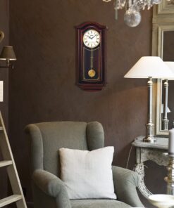 Alternative view of SEIKO Mahogany Wall Clock with Pendulum