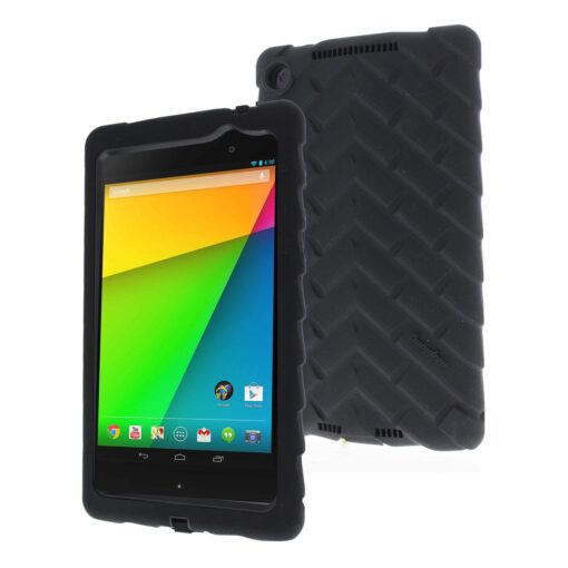 Google Nexus 7 (2013) Drop Tech Black Gumdrop Cases Silicone Rugged Shock Absorbing Protective Dual Layer Cover Case Nexus 7 V2