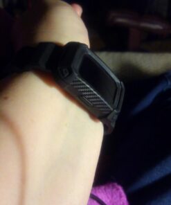 SUPCASE Unicorn Beetle Pro Series Design for Fitbit Charge 2, Replacement Bands with Built-in Rugged Protective Case (Black) Black 38 61fFdqZpkhL