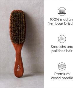 Diane Premium 100% Boar Wave Brush for Men and Barbers – Medium Bristles for Thick Coarse Hair – Use for Detangling, Smoothing, Wave Styles, Soft on Scalp, Restore Shine and Texture 16 61fH9bYJ6VL