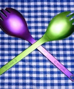 Snow Peak Titanium Spork - 0.6 Oz Anodized Green 34 61fHJC03MhL