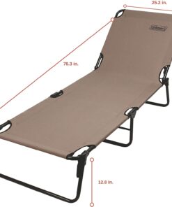 Coleman Converta Outdoor Folding Cot, Strong Steel Frame Supports Campers up to 6ft 2in or 225lbs, 4 Back & 2 Foot Positions Folds Compactly to Fit in Trunk 19 61fHcWZZ91L