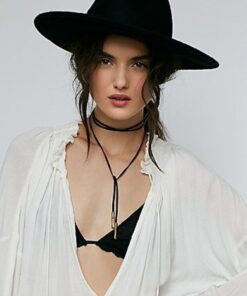 WaMLFac Alloy & Faux Leather Handmade Long Elastic Tassel Necklace, Black, 63-Inch Black Long 19 61fHfoDGW2L 1