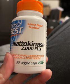 Doctor's Best Nattokinase - 2, 000 FU of Enzyme, Supports Heart Health & Circulatory & Normal Blood Flow, Non-GMO, Gluten Free, Vegan, 90 VC (DRB-00125) 90VC 29 61fHoWtmQL 1