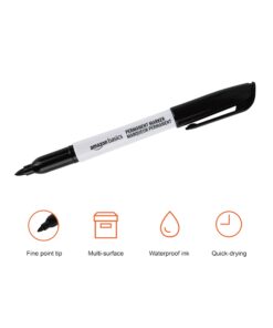 Amazon Basics Fine Point Tip Permanent Markers, Black, 24-Pack 24 Pack 22 61fIliq3gL