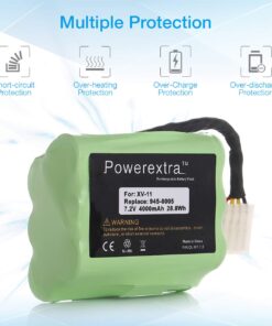 Powerextra 7.2V 4000mAh Battery Compatible with Neato XV-11 XV-12 XV-14 XV-15 XV-21 XV-25, XV Essential, XV Signature Pro Robotic Vacuum Cleaners Replacement Neato Battery 945-0005 205-0001 ( 2 Pack ) 17 61fJ95DBTSL