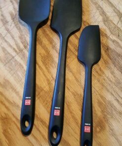 DI ORO Silicone Spatula Set - Rubber Kitchen Spatulas for Baking, Cooking, & Mixing - 600°F Heat-Resistant & BPA Free Silicone Scraper Spatulas for Nonstick Cookware - Dishwasher Safe (3pc, Black) 37 61fJrbc87kL