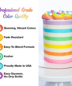 Chefmaster - Neon Liqua-Gel Food Coloring - Fade Resistant Food Coloring - 6 Pack of 20ml Bottles - Stunning, Vivid Colors with Lightweight and Easy-To-Blend Formula - Made in the USA 26 61fKWBHLQpL
