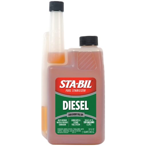 STA-BIL Diesel Fuel Stabilizer And Performance Improver - Keeps Diesel Fuel Fresh For Up To 12 Months - Lubricates And Cleans The Fuel System - Treats 320 Gallons, 32 fl. oz. (22254) 32 Fl. oz.