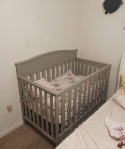 Delta Children Emery 4-in-1 Convertible Baby Crib - Greenguard Gold Certified, Grey 4-in-1 Crib 44 61fLn0tUHhL