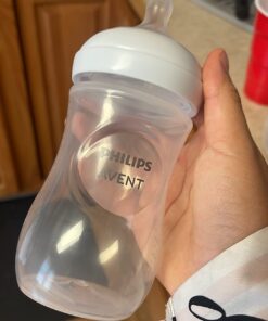 Philips AVENT Natural Baby Bottle with Natural Response Nipple, Clear, 9oz, 4pk, SCY903/04 4 Pack 39 61fN6OR71SL