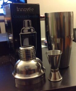 Nuvantee Cocktail Shaker Set,24 oz Martini & Drink Mixer w/ Built in Strainer, Measuring Jigger, Home Bartending Kit, Stainless Steel Martini Shaker 38 61fSzZUp6eL