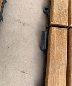 Bare Decor EZ-Floor Interlocking Flooring Tiles in Solid Teak Wood Oiled Finish (Set of 10), Long 9 Slat 10 sq ft 39 61fTEJOYs5L