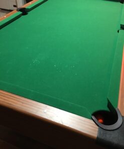 Mizerak Dynasty Space Saver 6.5' Billiard Table with Leg Levelers, Automatic Ball Return, and Classic Green Nylon Cloth 82 61fTWKeMiDL