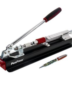 Milescraft 4701 Pen Press – Join Turned Pens & Projects – Advanced, Spring-Loaded Design Holds Workpiece in Place & Adjusts Size Quickly Using Six Quick-Flip Stop Settings. Includes Two Receiving Tips 10 61fTfa9xmL