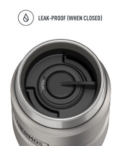 THERMOS Stainless King Vacuum-Insulated Travel Tumbler, 16 Ounce, Matte Steel 21 61fU EoJFPL