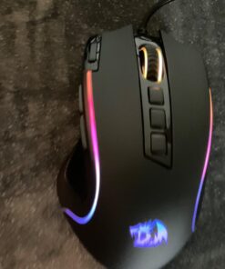 Redragon M612 Predator RGB Gaming Mouse, 8000 DPI Wired Optical Gamer Mouse with 11 Programmable Buttons & 5 Backlit Modes, Software Supports DIY Keybinds Rapid Fire Button Black 45 61fUXvcYphL 1