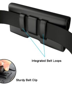 Agoz Jitterbug Smart Case 6" x 3.1" x 0.7" inch, Leather Cell Phone Pouch for Jitterbug SMART2, Lively Jitterbug SMART3, Jitterbug Smart Seniors Smartphone, Phone Holster with Belt Clip & Belt Loops 11 61fV0wW0kxL