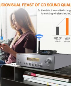 1Mii HiFi Bluetooth 5.0 Music Receiver for Home Stereo with LDAC, Bluetooth Audio Adapter with Audiophile DAC aptX HD, RCA Optical Output for AV Receiver or Stereo Amplifier - Lavaudio DS200Pro Black 26 61fVR2brvS