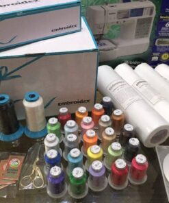 Embroidex Embroidery Machine Starter Kit - Everything Needed to Do Machine Embroidery Thread, Stabilizer, Bobbin Needles Etc Plus Bonus Embroidery Designs and Instructional CD 27 61fWR5ONwHL