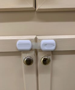 Child Safety Strap Locks (4 Pack) for Fridge, Cabinets, Drawers, Dishwasher, Toilet, 3M Adhesive No Drilling - Jool Baby 4 Count (Pack of 1) 30 61fXIt5B6EL 1