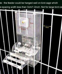 No Split Bird Seed Feeder for Cage,Parrot Automatic Foraging Systems Food Feeding Station with Perch,Heavty Acrylic,One-Step Moulding 26 61fXUolHZXL
