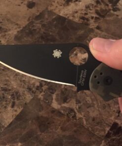 Spyderco Para Military 2 Signature Camo Knife with 3.42" CPM S30V Black Steel Blade and Durable G-10 Handle - PlainEdge - C81GPCMOBK2 60 61fXkM qHmL