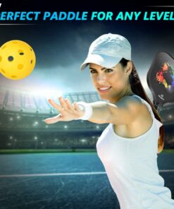 niupipo Pickleball Paddles, USAPA Approved Pro Graphite Pickleball Paddle/Paddles Set, Polypropylene Honeycomb Core, Cushion 4.72In Grip, Portable Bag/Paddle Cover, Lightweight Pickleball Racket black 26 61fbrOo8dBL