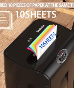 Paper Shredder for Home Office Use, 10-Sheet P5 Microcut Paper Credit Shredder for Office Use,58dB,4.76 Gallon Bin,Superb Quite CD290-1-10 13 61fcNOOSxtL