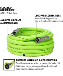 Alternative view of Flexzilla Garden Hose 5/8 in. x 50 ft, Heavy Duty, Lightweight, Drinking Water Safe, ZillaGreen - HFZG550YW-E 5/8" x 50' (feet)