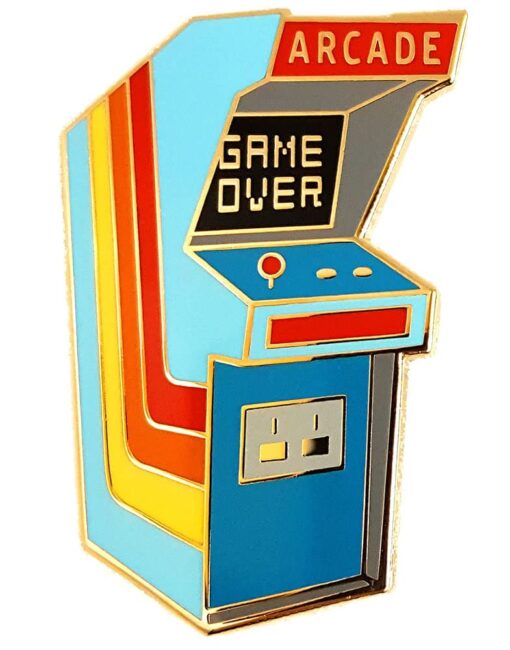 Pinsanity Vintage Retro Arcade Cabinet Enamel Lapel Pin