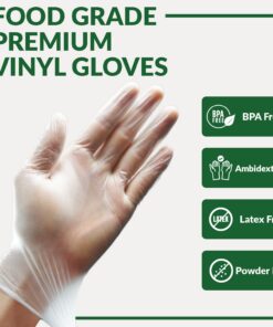 Alternative view of GORILLA SUPPLY Disposable Heavy Duty Vinyl Gloves Latex Free Powder Free, BPA Free Food Safe Grade Disposable Glove, Large L, 1000 Count 10