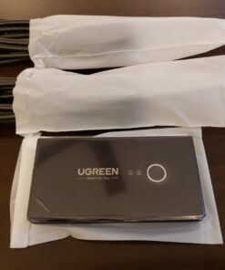 UGREEN USB 3.0 Switch Selector 2 Computers Share 4 USB 3.0 Ports KVM Switcher USB for PC Laptop Keyboard Mouse Printer Scanner One Button Switch Adapter with 2 Pack USB 3.0 Cables 50 61ffeIQ4WzL