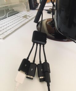 TUSITA Micro USB HUB Adaptor with Power, 3-Port Charging OTG Host Cable Cord Adapter Compatible with Raspberry Pi 2 3 Pi Zero Android Smart Phone Tablet Samsung Galaxy HTC Sony Google LG/Linux 36 61fjA28pb0L