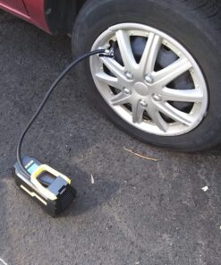 VacLife AC/DC 2-in-1 Tire Inflator - Portable Air Compressor, Pump for Car Tires (up to 50 PSI), Electric Bike 150 PSI) w/Auto Shut-Off Function, Model: ATJ-1666, Yellow (VL708) 59 61fjF5wy45L