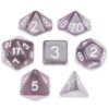 Wiz Dice Series II - Polyhedral Dice Set for Tabletop RPG Adventure Games with a Dice Bag - DND Dice Set, Suitable for Dungeons and Dragons, MTG and Dice Games Alike - Drowskin - 7 ct