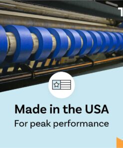 Blue Painters Tape 1 inch x 60 Yards - Case of 48 Rolls, Made in USA, Clean Removal Blue Tape for Painting Sharp Lines & Edges, UV Resistant Blue Masking Tape Bulk (48-Pack of 1 x 180' Rolls) 10 61fjOsQdlqL