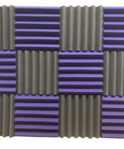 2" Purple & Black Acoustic Wedge Soundproofing Studio Foam Tiles 12 Pack 9 61fjP5A84L