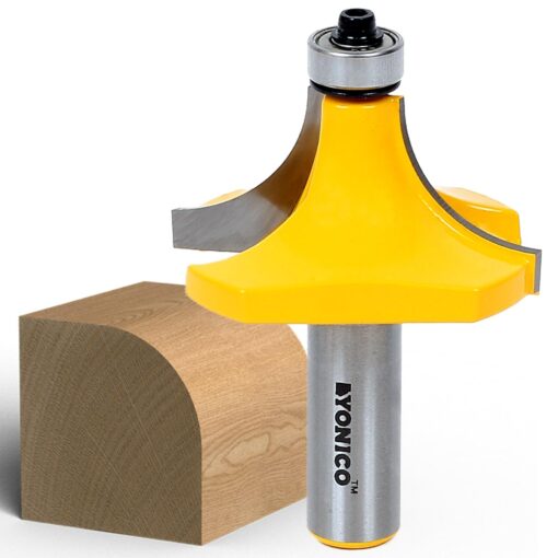 YONICO 13168 3/4-Inch Radius Round Over Edge Forming Router Bit 1/2-Inch Shank 3/4" Radius - 1/2" Shank