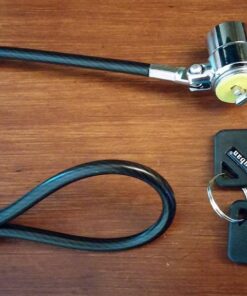RUBAN Notebook Lock and Security Cable (PC/Laptop) Two Keys 6.2 Foot (Black) only fit Security Slot (7x3mm) 30 61fkj3bH4L