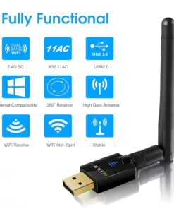 USB Wifi Adapter for PC, EDUP AC600M USB Wi-fi Dongle 802.11ac Wireless Network Adapter with Dual Band 2.4GHz/5Ghz High Gain Antenna for Desktop Laptop support Windows XP/Vista/7/8.1/10 Mac 10.7-10.15 25 61fl9iVGJ6L