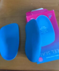 Heel That Pain Plantar Fasciitis Insoles | Heel Seats Foot Orthotic Inserts, Heel Cups for Heel Pain and Heel Spurs | Patented, Clinically Proven, 100% Guaranteed | Blue, Medium (W 6.5-10, M 5-8) Blue Firm Rubber Medium (Women's 6.5-10, Men's 5-8) 25 61flyufw80L