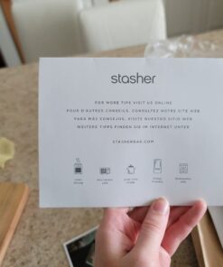 Stasher Reusable Silicone Storage Bag, Food Storage Container, Microwave and Dishwasher Safe, Leak-free, 1/2 Gallon, Clear 43 61fmKhDnX L