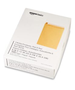 Amazon Basics Catalog Mailing Envelopes, Peel & Seal, 9x12 Inch, Brown Kraft, 100-Pack 9 x 12 17 61fnSWNJ5PL