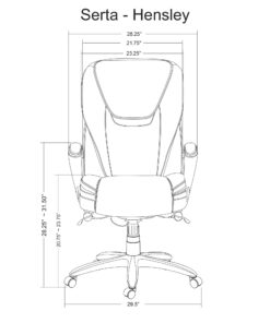 Alternative view of Serta® Smart Layers™ Hensley Big & Tall Ergonomic Bonded Leather High-Back Chair, Roasted Chestnut/Satin Nickel