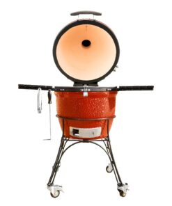 Alternative view of Kamado Joe KJ23RHC Classic Joe II 18-inch Charcoal Grill with Cart and Side Shelves, Blaze Red Classic II