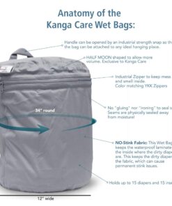 Alternative view of Kanga Care Wet Bag Seam Sealed Waterproof 3D Dimensional for Baby Cloth Diapers, Travel, Beach, Pool, Gym, Swim | Clyde
