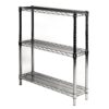 Shelving Inc. 8" d x 30" w Chrome Wire Shelving with 3 Tier Shelves, Weight Capacity 800lbs Per Shelf 8" d x 30" w x 34" h 4 61frOLOpNL