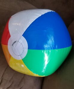 12-Pack Rainbow Inflatable Beach Balls Bulk for Kids & Adults I Inflatable Pool Party Favors Swimming Pool Toys I Kids Beach Toys for Beach Games I Kids Summer Toys Water Balls I Toddler Pool Toys Set 47 61ftGWoXUEL 1